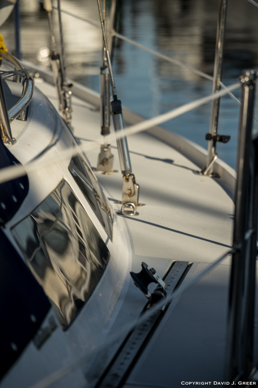 Side Deck and the Distinctive Windows of a Catalina 34