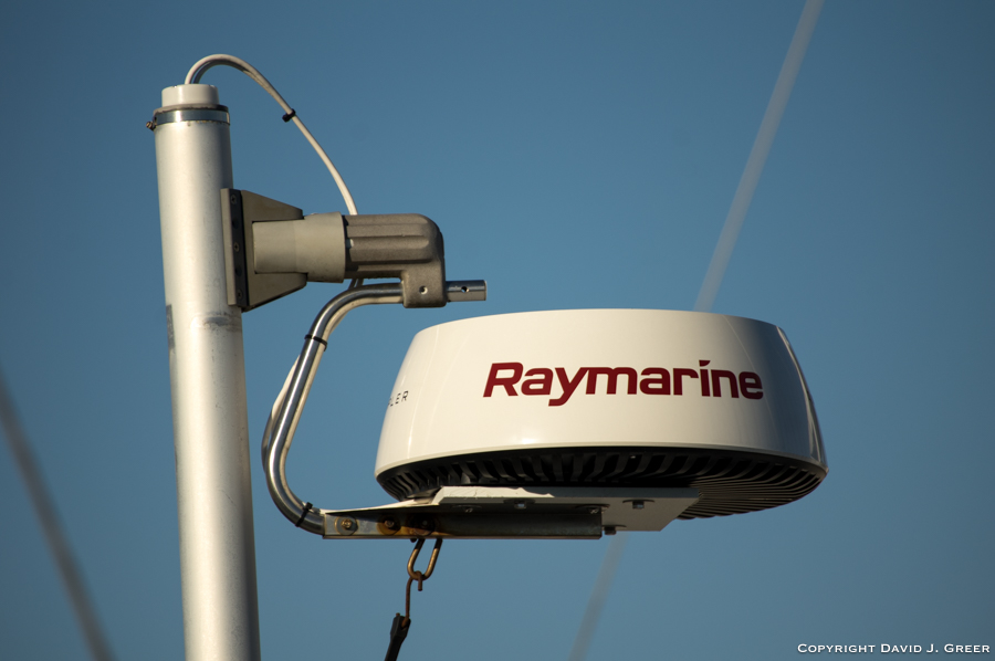 Raymarine Radar Dome and the Radar Arch